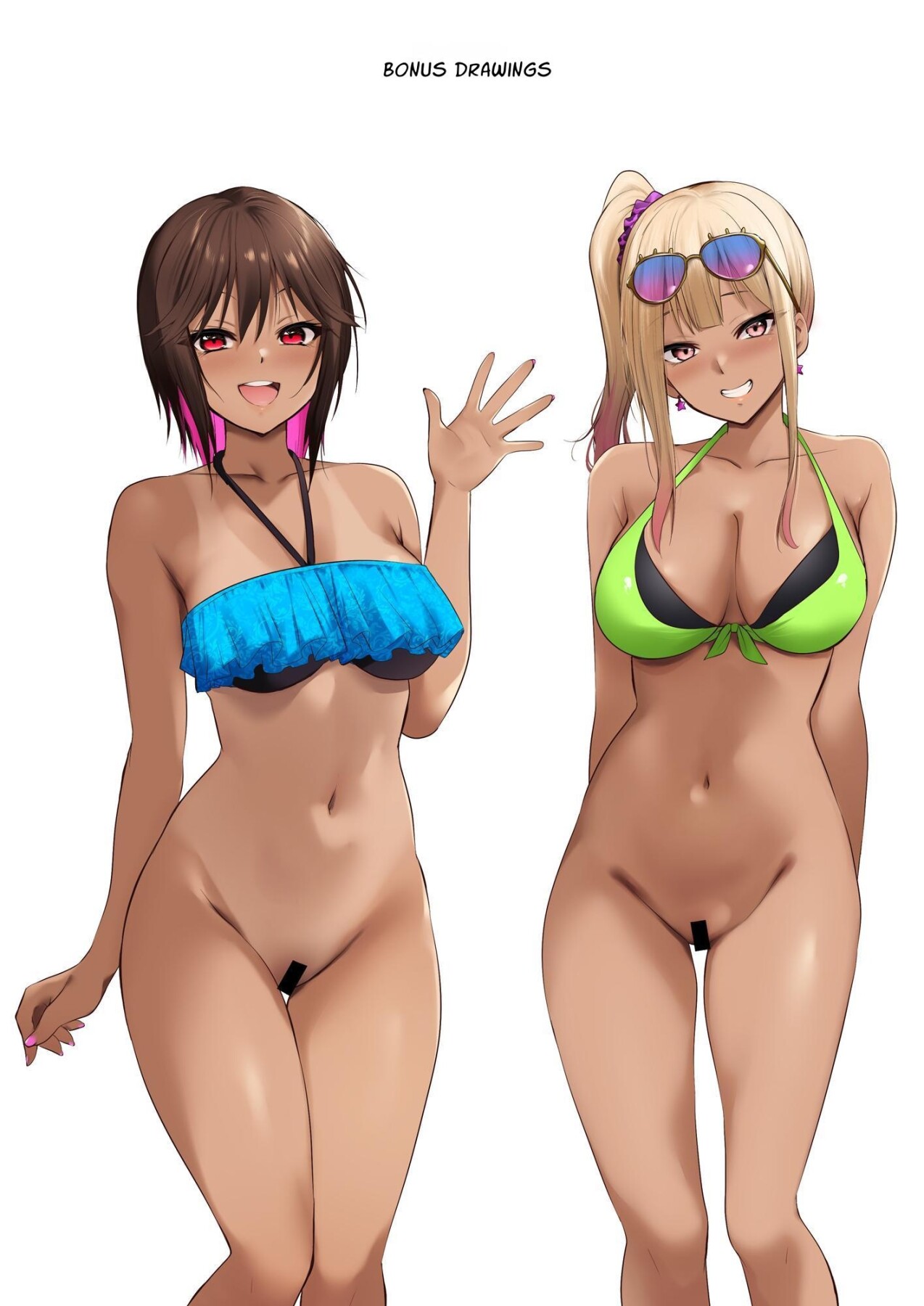 Hentai Manga Comic-Was working at a Beach when Two Tanned Gals Seduced Me & Popped My Cherry on a Sweaty Summer Day-Read-33
